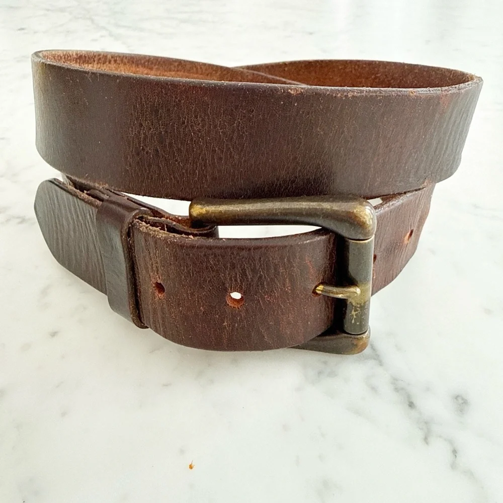 Old Navy Belt Brown Leather Belt Mens XL